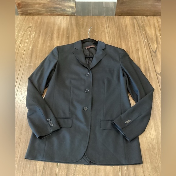 Authentic Bally Women's black 3 button office jacket Blazer size 6 - Picture 8 of 13